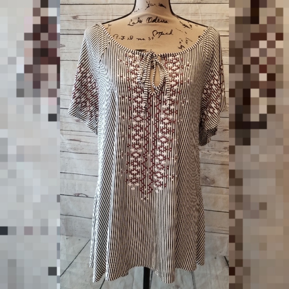 Ransom Collection Striped Blouse 1X